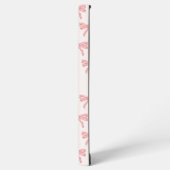 Blush roze en rood gestreepte strips coquette samsung galaxy hoesje (Linkerkant)