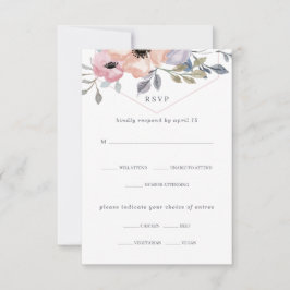 Blush Roze en Roos Geometrische Bloem | Keuze Menu