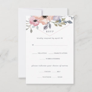 Blush Roze en Roos Geometrische Bloem   Keuze Menu