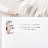 Blush Roze en Roos Geometrische Floral | Bruiloft Etiket (Insitu)