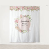 Blush roze en Roos Gold Event Photo Backdrop Wandkleed (Voorkant)