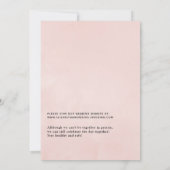 Blush roze en Roos Gold Online virtuele bruiloft Kaart (Achterkant)