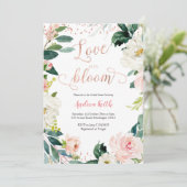 Blush roze en Roos Gold Vrijgezellenfeest Kaart (Staand voorkant)