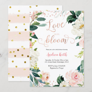 Blush roze en Roos Gold Vrijgezellenfeest Kaart