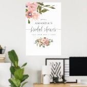 Blush Roze en Roos Gold Vrijgezellenfeest Welkom Poster (Thuiskantoor)