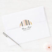 Blush roze en Roos Gold Waterverf Verf lijnen Ronde Sticker (Envelop)