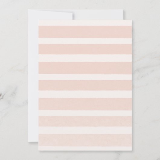 Blush Roze en Roos Gouden Bloemen Edellijke Huweli Kaart (Achterkant)