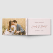 Blush roze en Roos gouden foto bruiloft Gastenboek (Volledig)