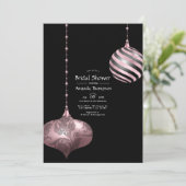 Blush roze en Roos gouden kerst Vrijgezellenfeest Kaart (Staand voorkant)