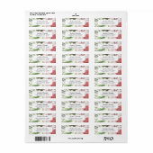 Blush Roze en Sage Herfst Bloemen Etiket (Full Sheet)