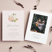 Blush Roze en Sage Herfst Pompoen Vrijgezellenfees Kaart