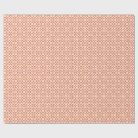 Blush roze en Sinaasappel Flared Square Wrapping P Cadeaupapier (Vlak)