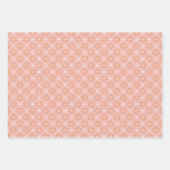 Blush Roze en Sinaasappel Set van Floral Wrapping  Inpakpapier Vel (Voorkant)