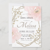 Blush roze en Taupe Romantic Floral Vrijgezellenfe Kaart (Voorkant)