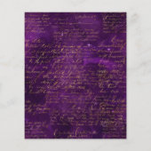 Blush Roze en Violet Bloemen Bruiloft Flyer (Achterkant)