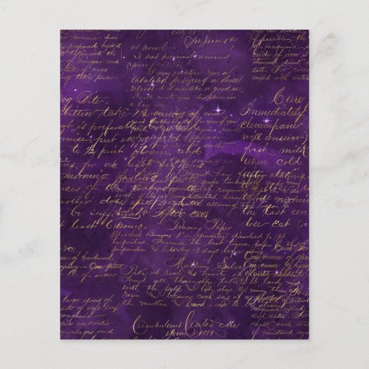 Blush Roze en Violet Bloemen Bruiloft Flyer (Achterkant)