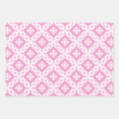 Blush roze en White Cute Girly geometrische patron Inpakpapier Vel (Voorkant)