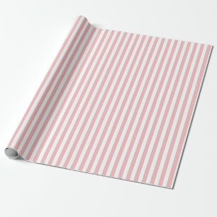 Blush Roze en White Striped Vrijgezellenfeest Cadeaupapier