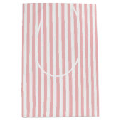 Blush Roze en White Striped Vrijgezellenfeest Medium Cadeauzakje (Voorkant)