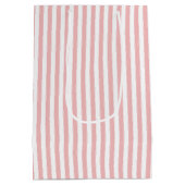 Blush Roze en White Striped Vrijgezellenfeest Medium Cadeauzakje (Achterkant)