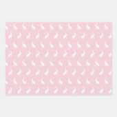 Blush roze en White Upright Rabbits Pattern. Inpakpapier Vel (Voorkant 2)