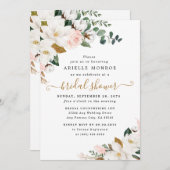 Blush Roze en Wit Magnolia Bloemen Vrijgezellenfee Kaart (Voorkant / Achterkant)