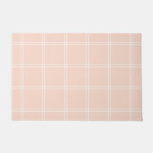 Blush roze en wit venster controleren deurmat (Voorkant)