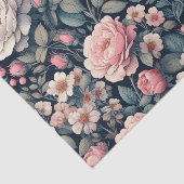 Blush Roze en Witte Bloemen Decoupage Tissuepapier (Detail)