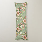 Blush roze en witte bloemen op salie lichaamskussen (Achterkant (Verticaal))