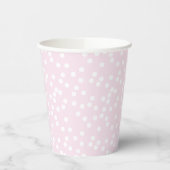 Blush roze en witte Confetti / pokadots Papieren Bekers (Links)