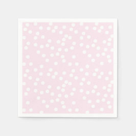 Blush roze en witte Confetti / pokadots Servet