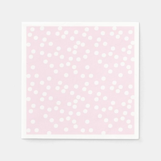 Blush roze en witte Confetti / pokadots Servet (Voorkant)