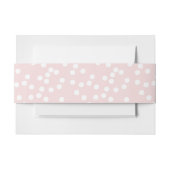 Blush Roze en witte Confetti / Polkadots Uitnodigingen Wikkel (Voorkant Voorbeeld)