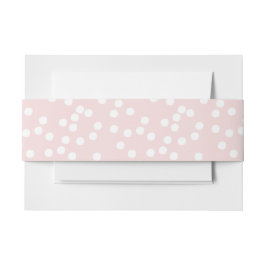 Blush Roze en witte Confetti / Polkadots Uitnodigingen Wikkel