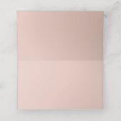 Blush roze en witte kant roze bruiloft plaatskaartje (Binnenkant ongevouwen)