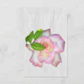 Blush Roze en witte roze Blanco binnenzijde Opmerk Bedankkaart (Voorkant / Achterkant)