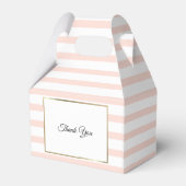 Blush roze en witte streep gouden Baby shower Bedankdoosjes (Achterkant)