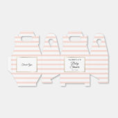 Blush roze en witte streep gouden Baby shower Bedankdoosjes (Uitgevouwen)