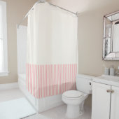 Blush Roze en witte streep Shower Curtain Douchegordijn (In situ)