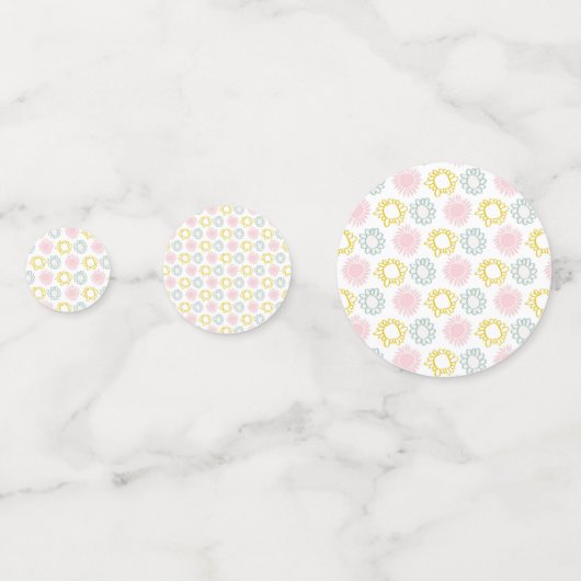 Blush roze en witte strepen | BABY SHOWER Confetti (Voorkanten)