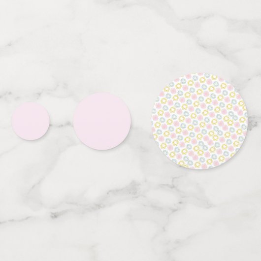Blush roze en witte strepen | BABY SHOWER Confetti (Achterkanten)