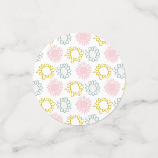 Blush roze en witte strepen | BABY SHOWER Confetti (Kleine voorkant)