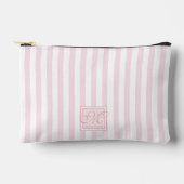 Blush roze en witte strepen - Monogrammen Etui (Voorkant)
