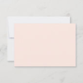 Blush Roze en Witte Waterverf Rozen Bruiloft | RSVP Kaartje (Achterkant)