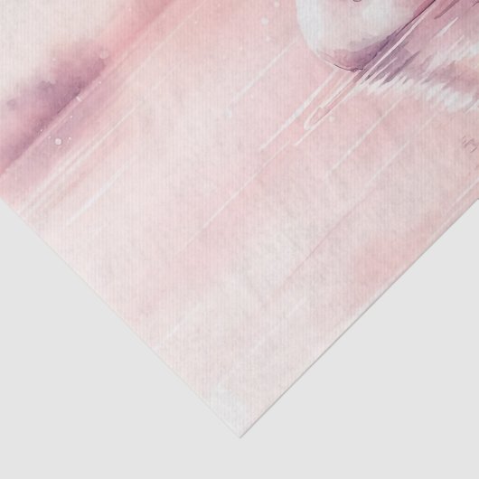 Blush Roze en Witte Zwaan Decoupage Tissuepapier (Detail)