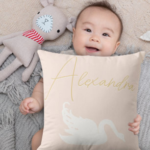 Blush Roze en witte zwaan elke kleur Kussen