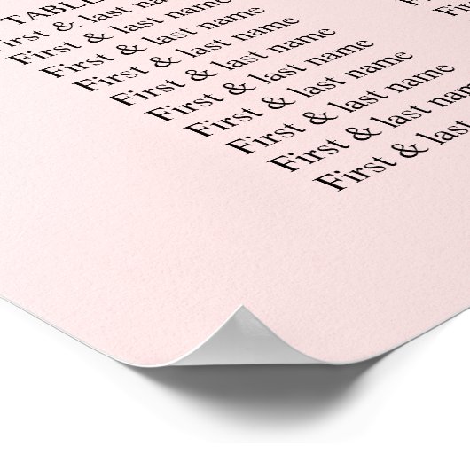 Blush roze en zilver glitter Weddenschappen Poster (Hoek)