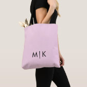 Blush roze en zwart | Modern monogram Tote Bag (Dichtbij)