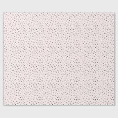 Blush Roze en zwarte Confetti Stippen Verpakkingsp Cadeaupapier (Vlak)