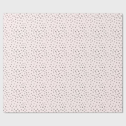 Blush Roze en zwarte Confetti Stippen Verpakkingsp Cadeaupapier (Vlak)